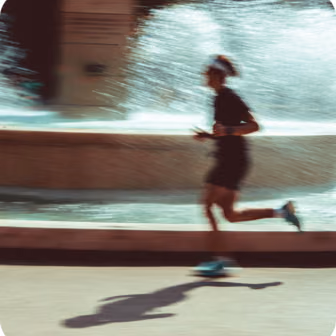 Coureur en pleine course